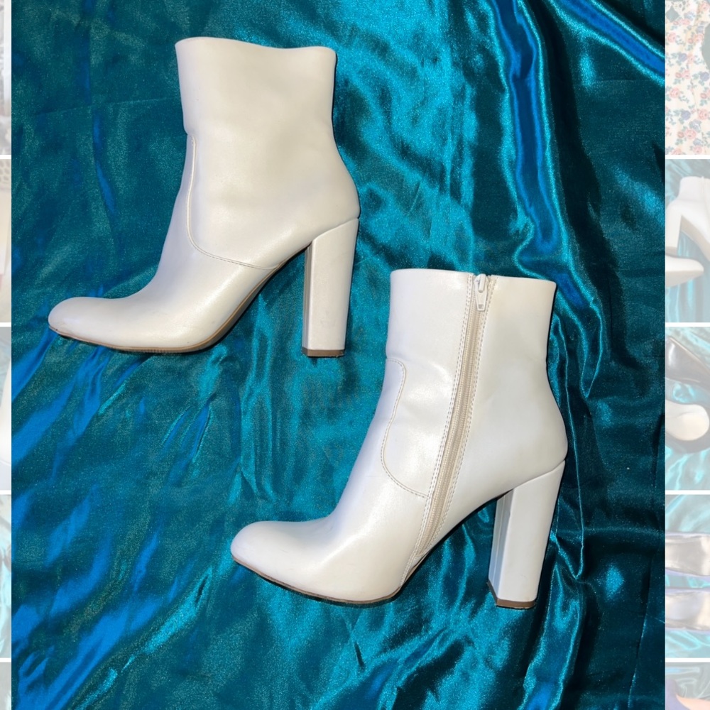 White Heeled Boots